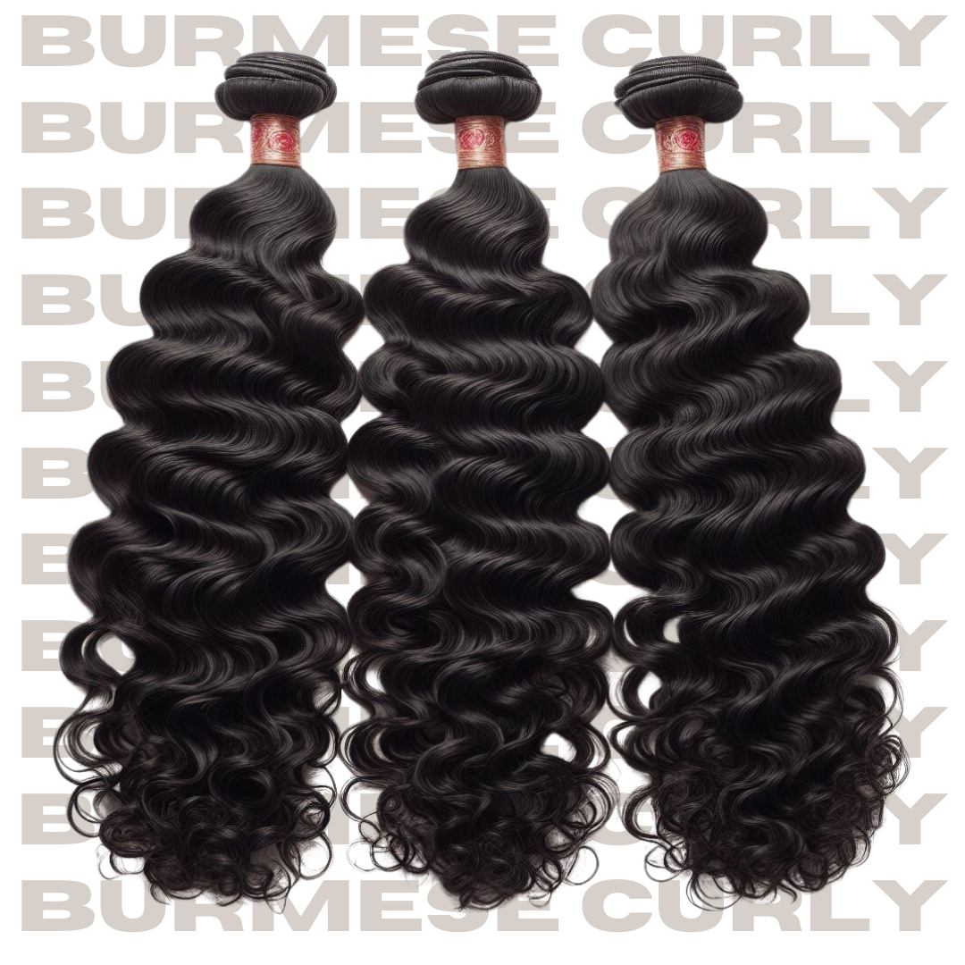 Raw Burmese Curly Bundles